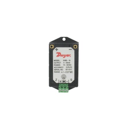 Dwyer Instruments Differential Pressure Transmitter, 505 WC 648B-17